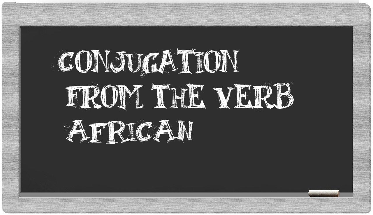¿African en sílabas?