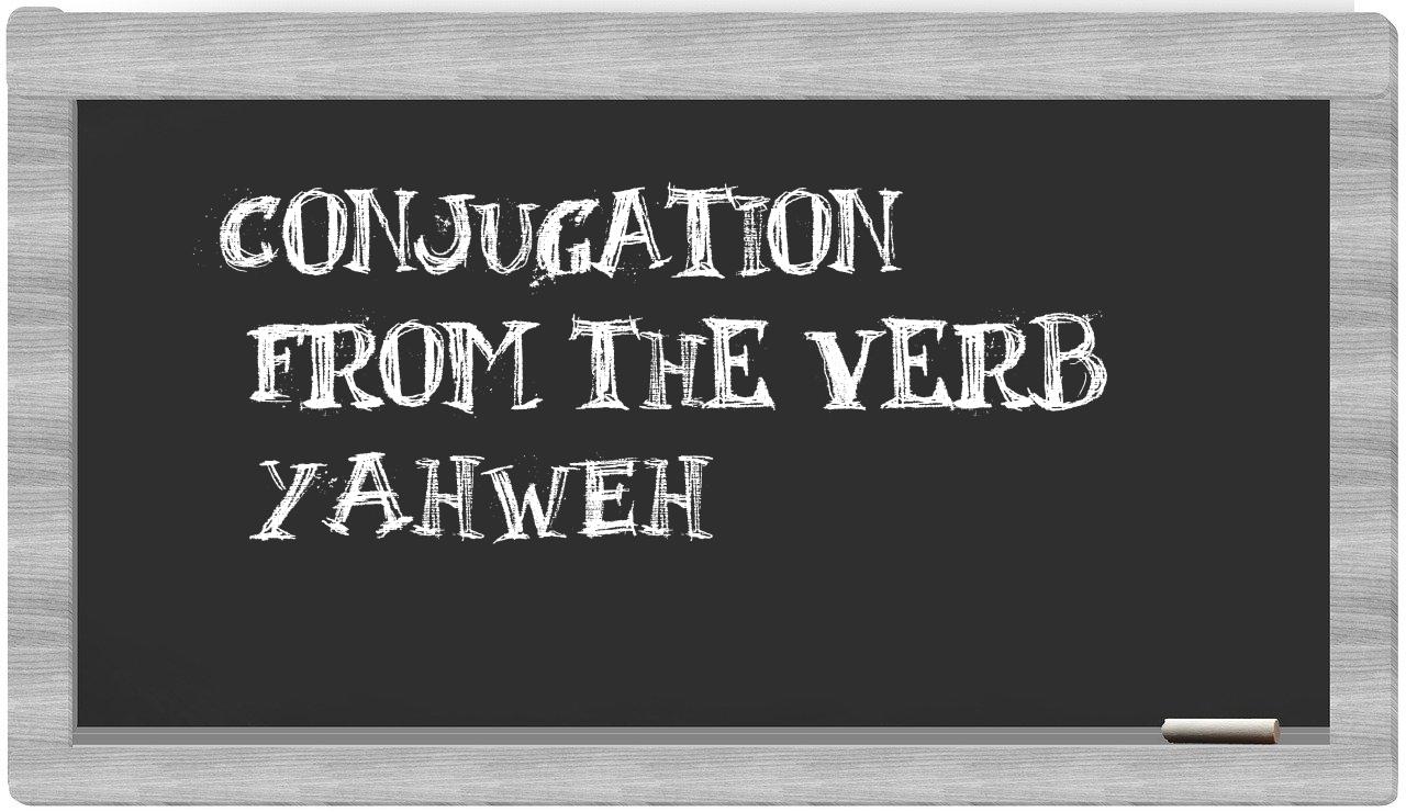 ¿Yahweh en sílabas?
