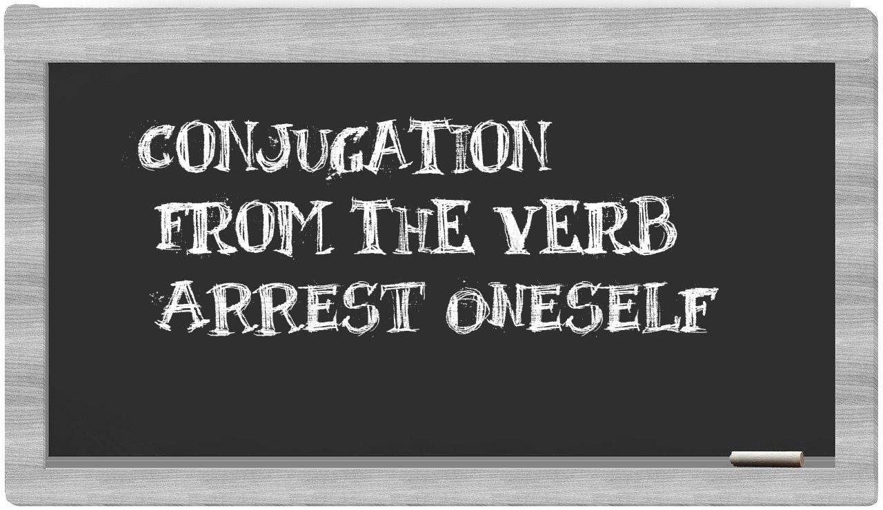 ¿arrest oneself en sílabas?