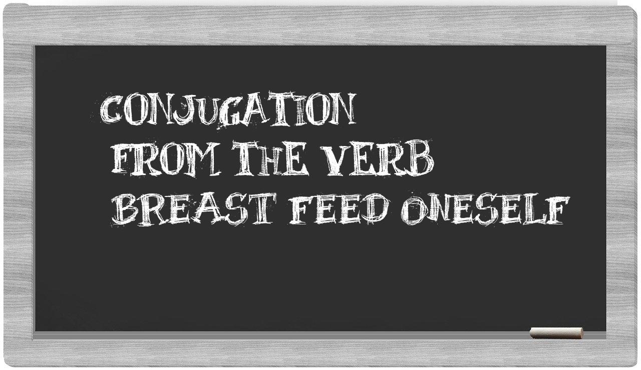 ¿breast feed oneself en sílabas?