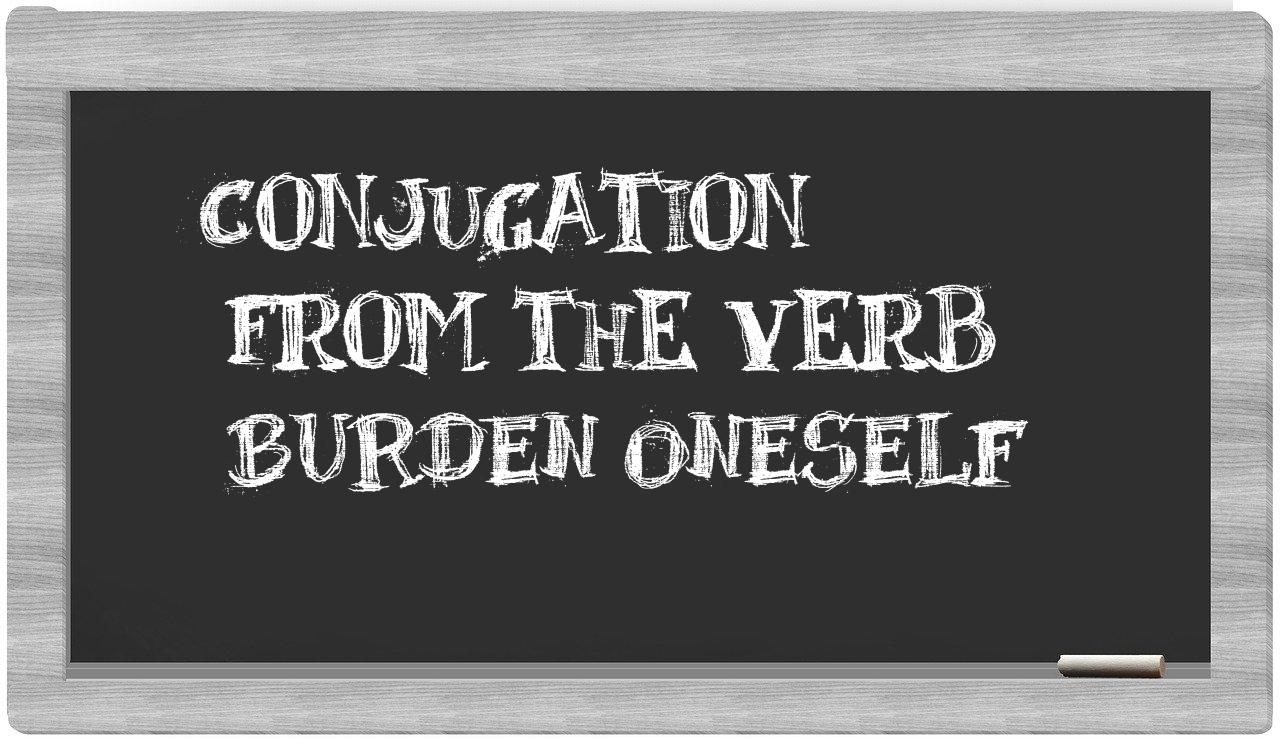 ¿burden oneself en sílabas?