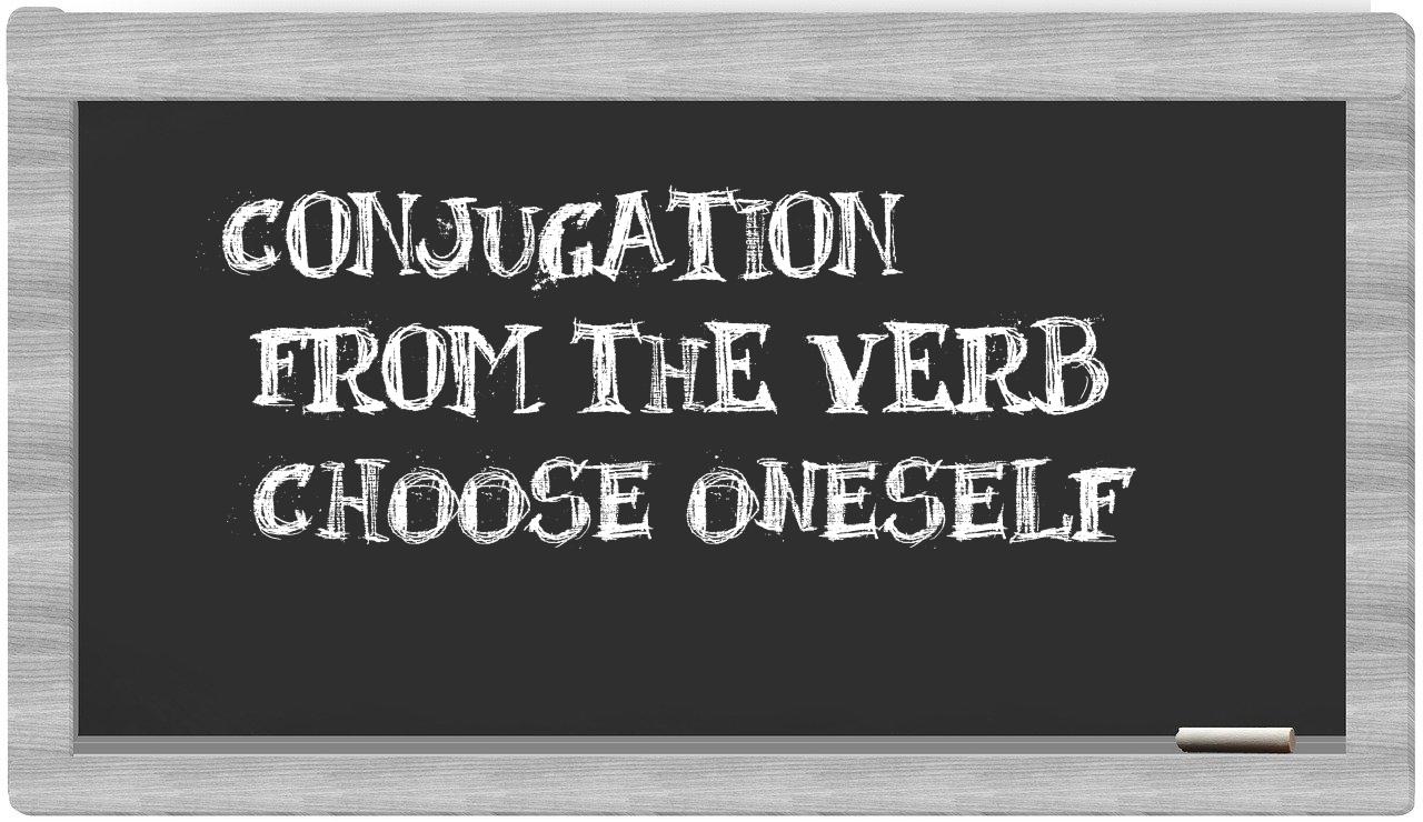 ¿choose oneself en sílabas?