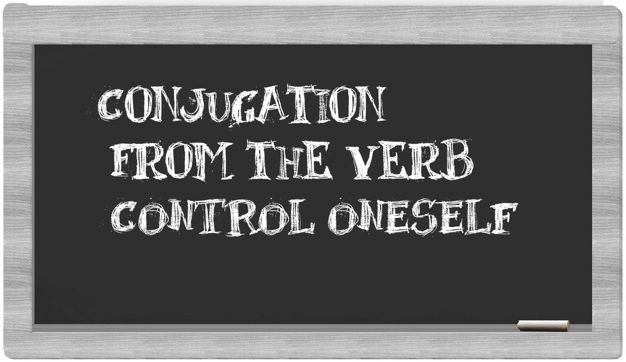 ¿control oneself en sílabas?