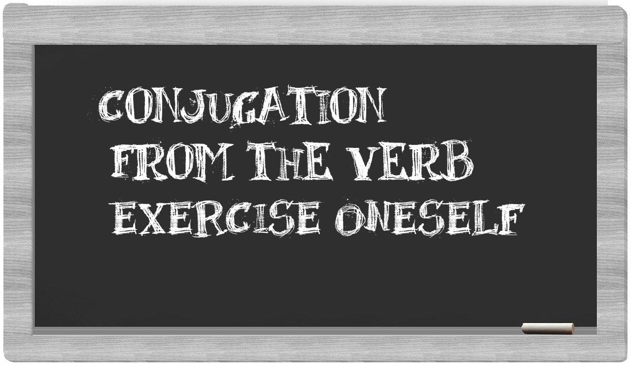 ¿exercise oneself en sílabas?