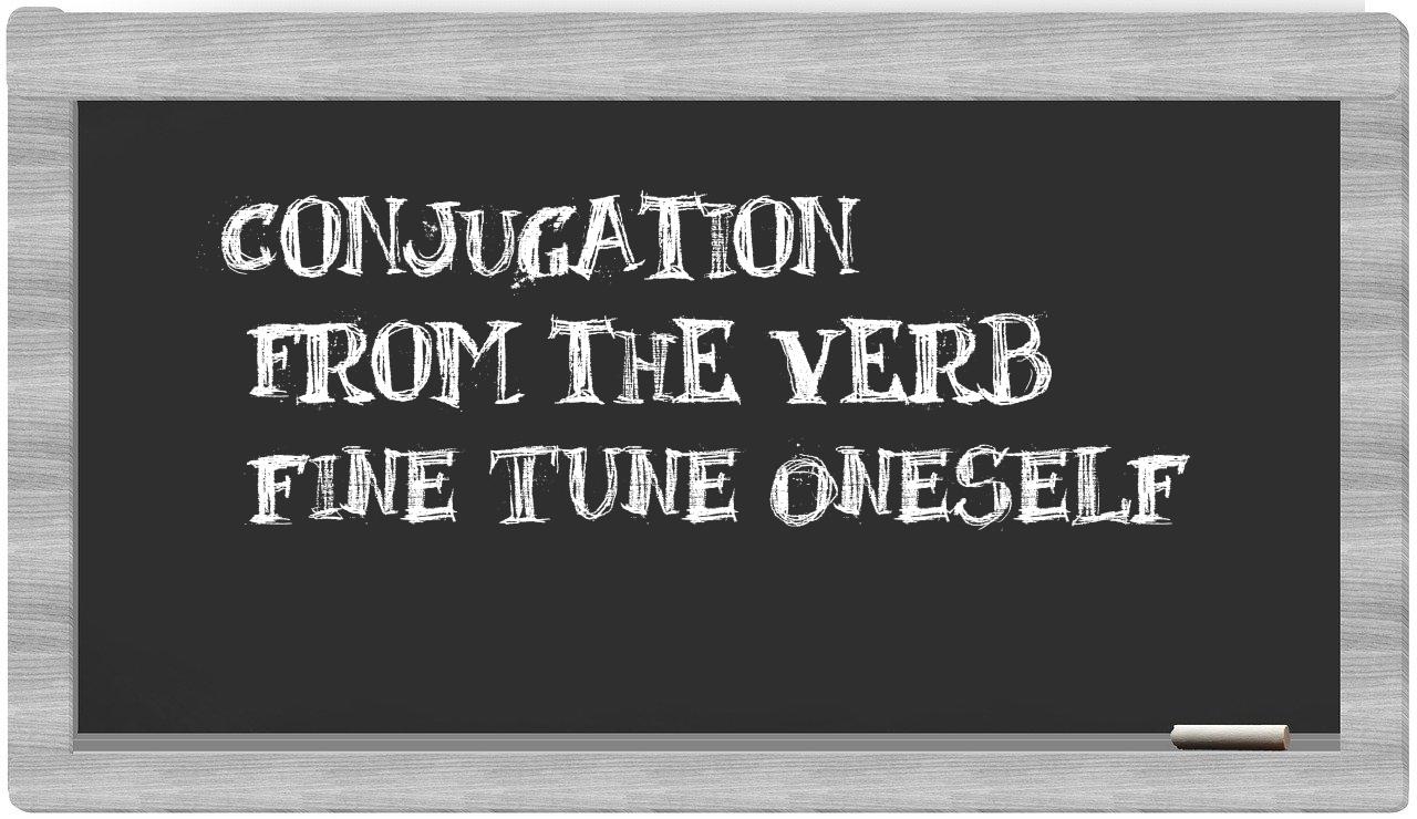 ¿fine tune oneself en sílabas?