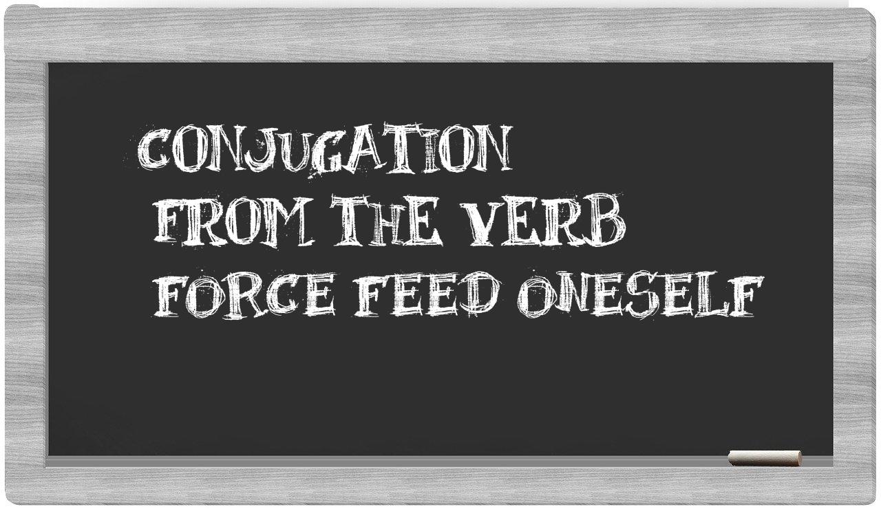 ¿force feed oneself en sílabas?