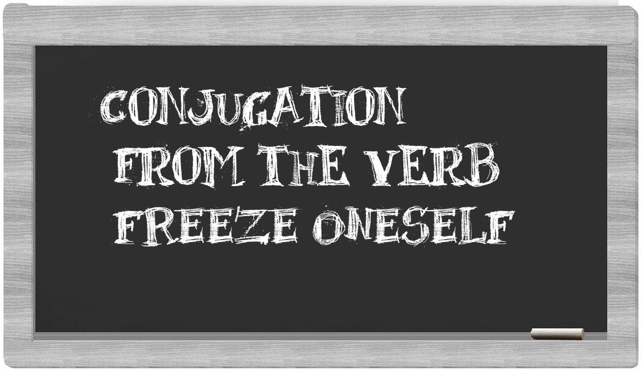 ¿freeze oneself en sílabas?