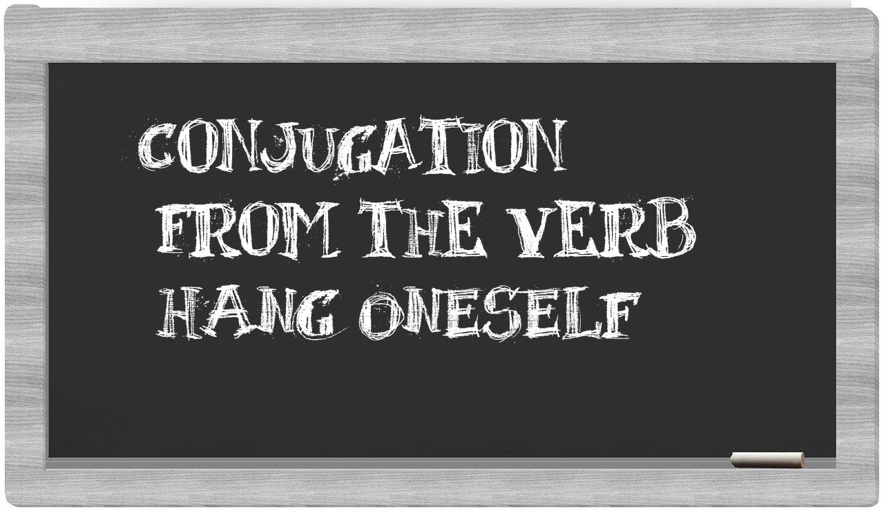 ¿hang oneself en sílabas?