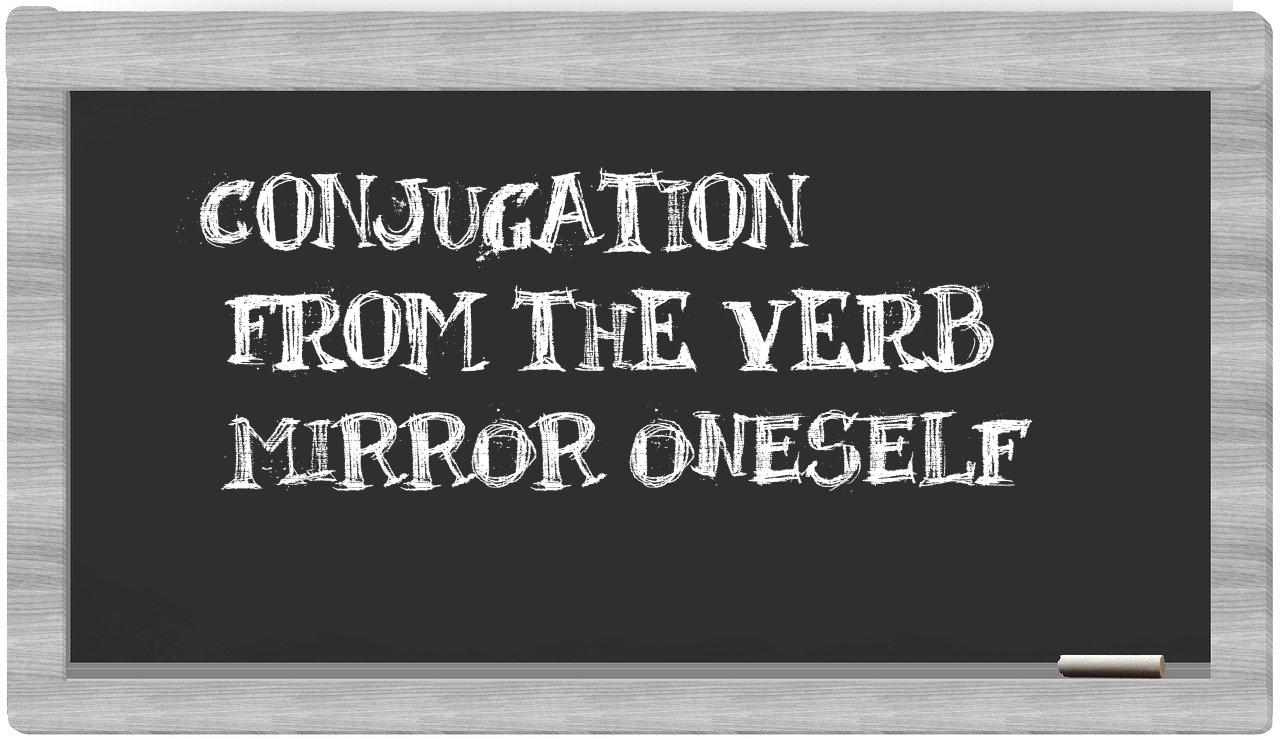 ¿mirror oneself en sílabas?