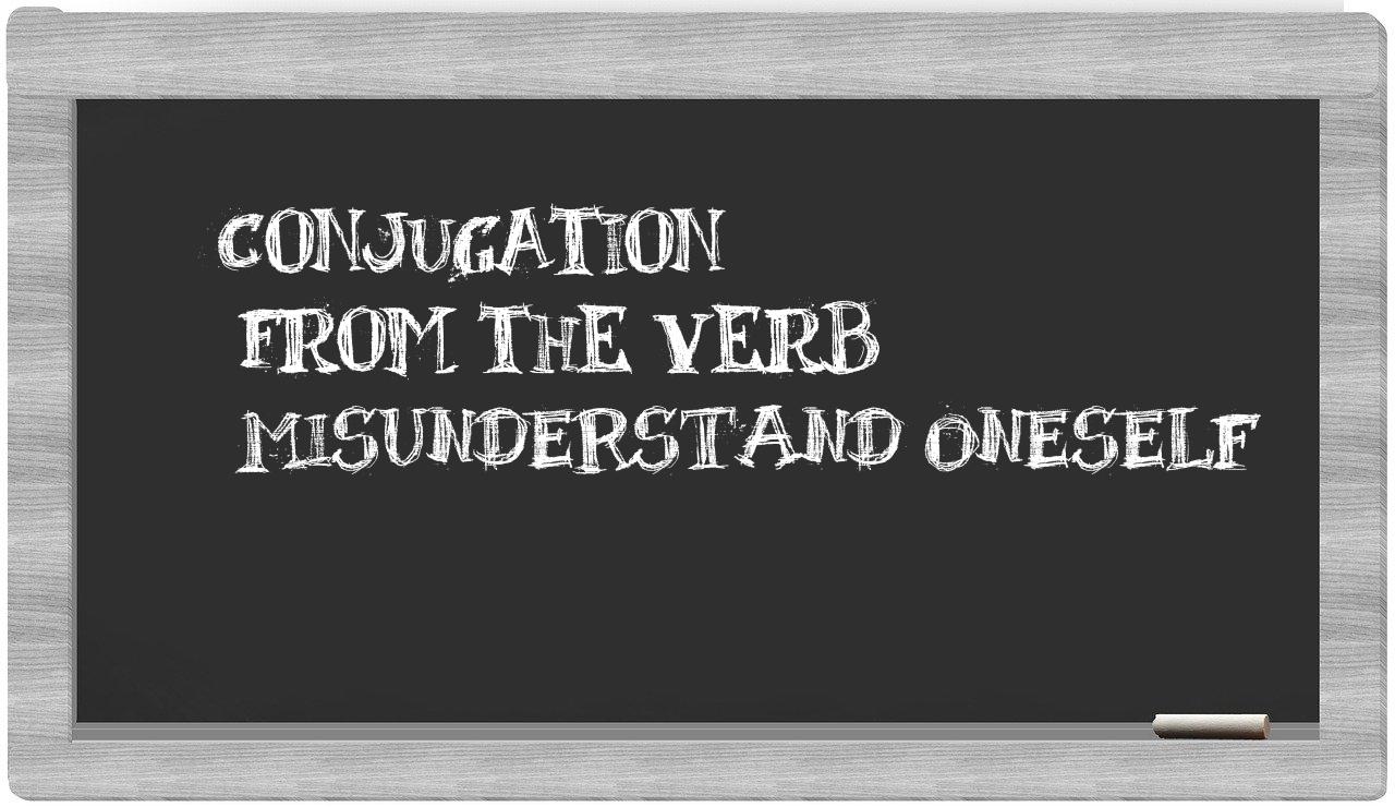 ¿misunderstand oneself en sílabas?