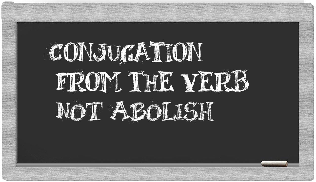 ¿not abolish en sílabas?