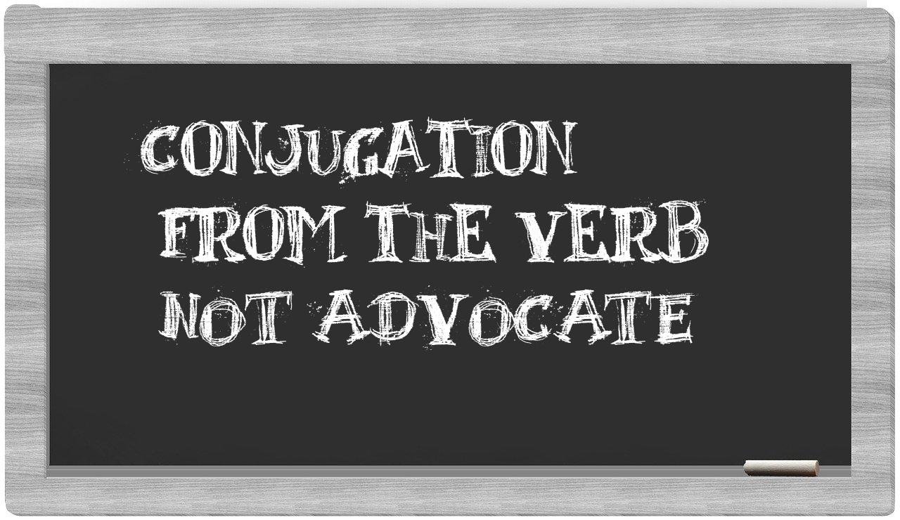 ¿not advocate en sílabas?