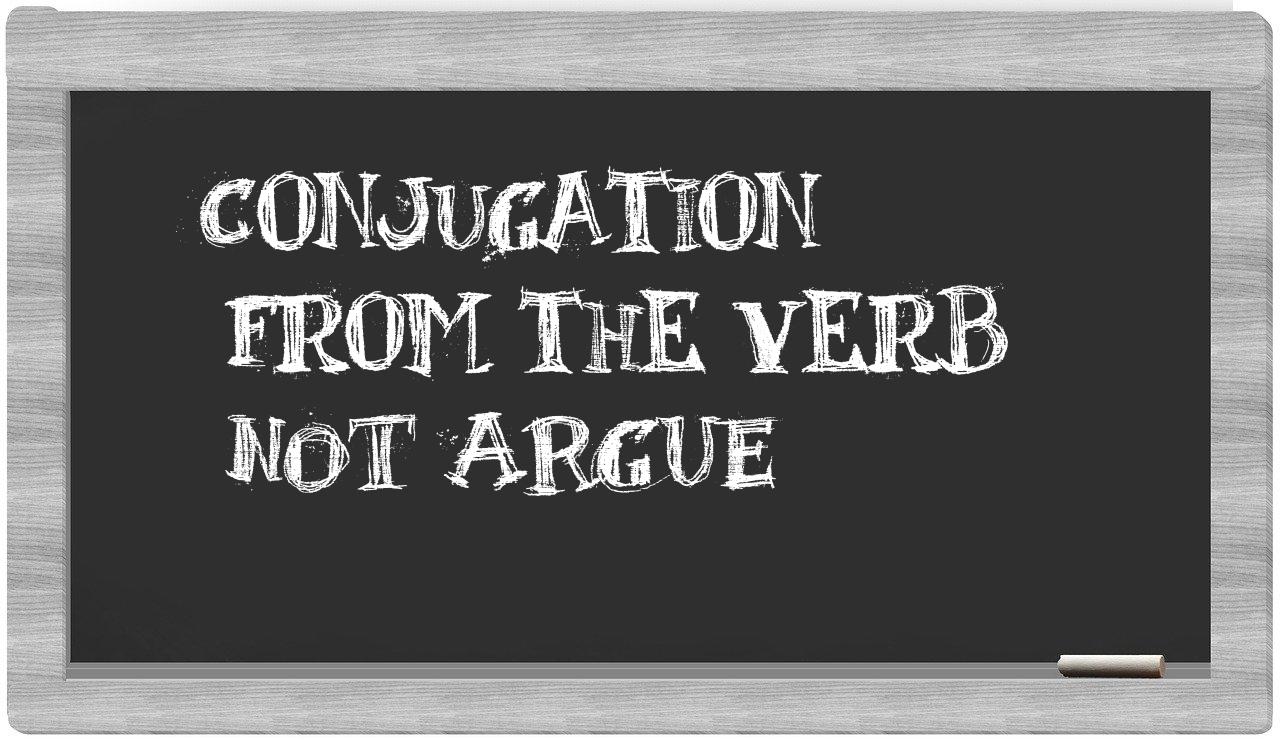 ¿not argue en sílabas?
