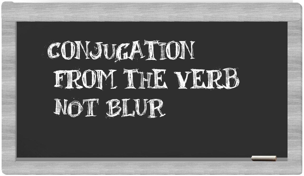 ¿not blur en sílabas?