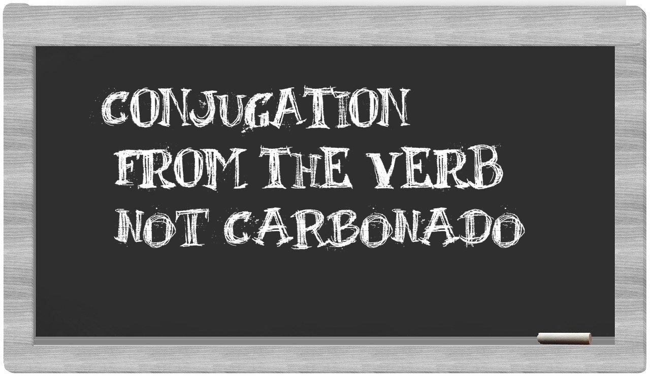 ¿not carbonado en sílabas?