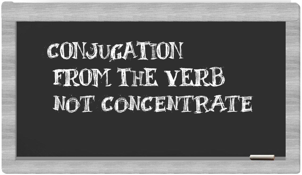 ¿not concentrate en sílabas?