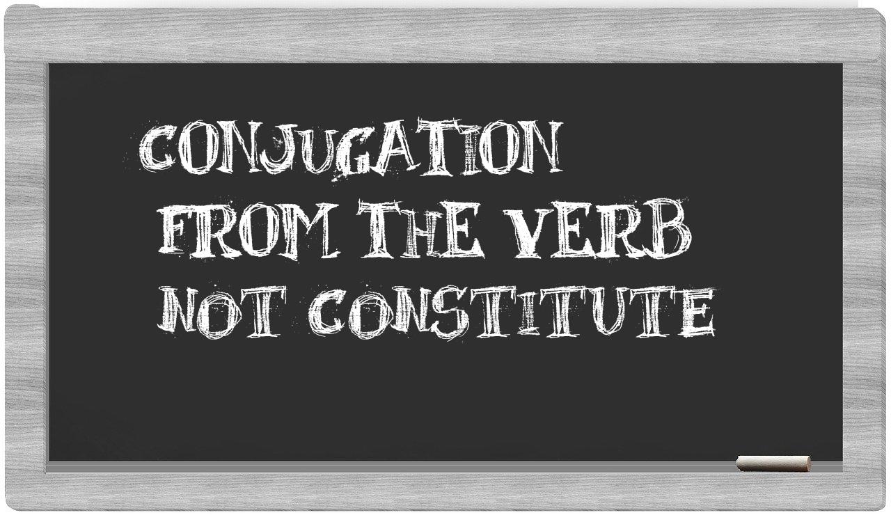 ¿not constitute en sílabas?