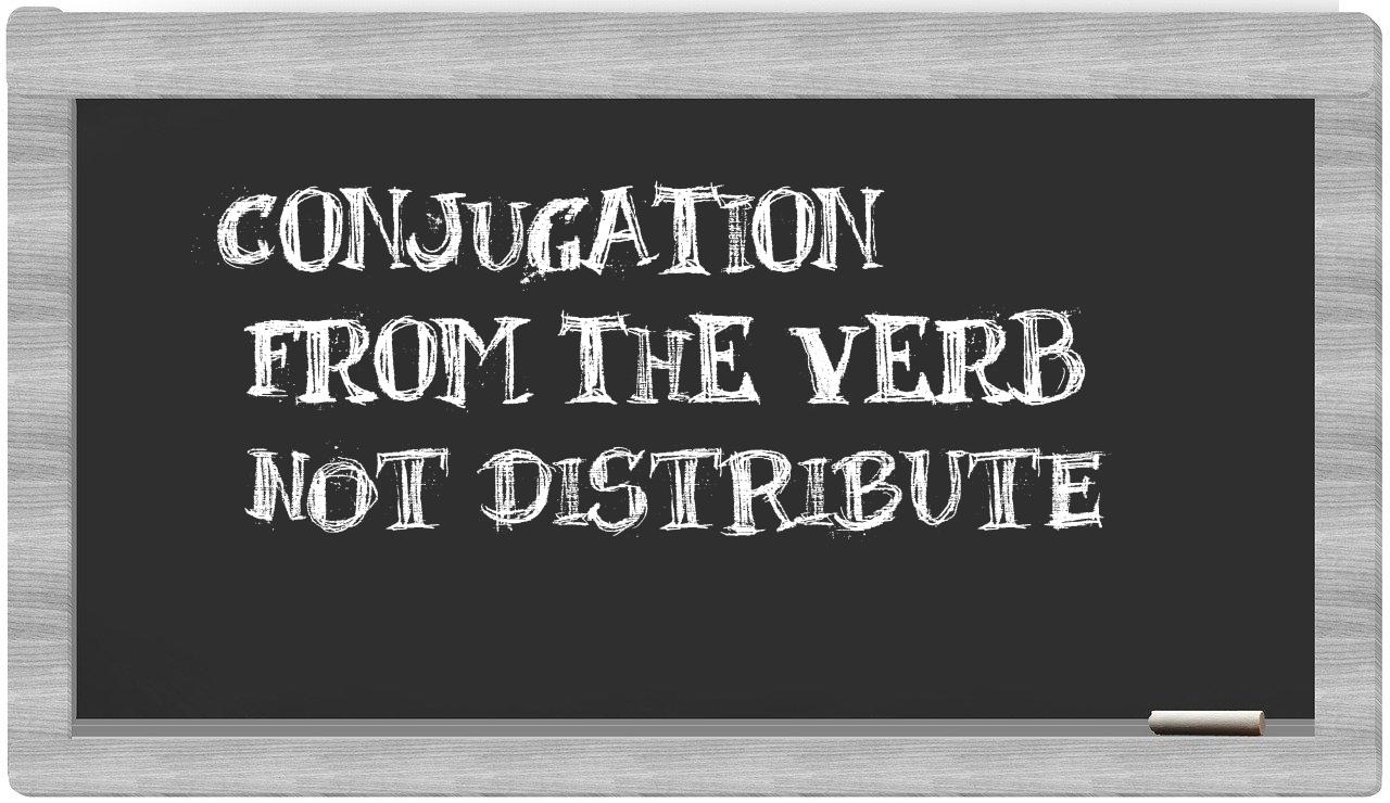 ¿not distribute en sílabas?