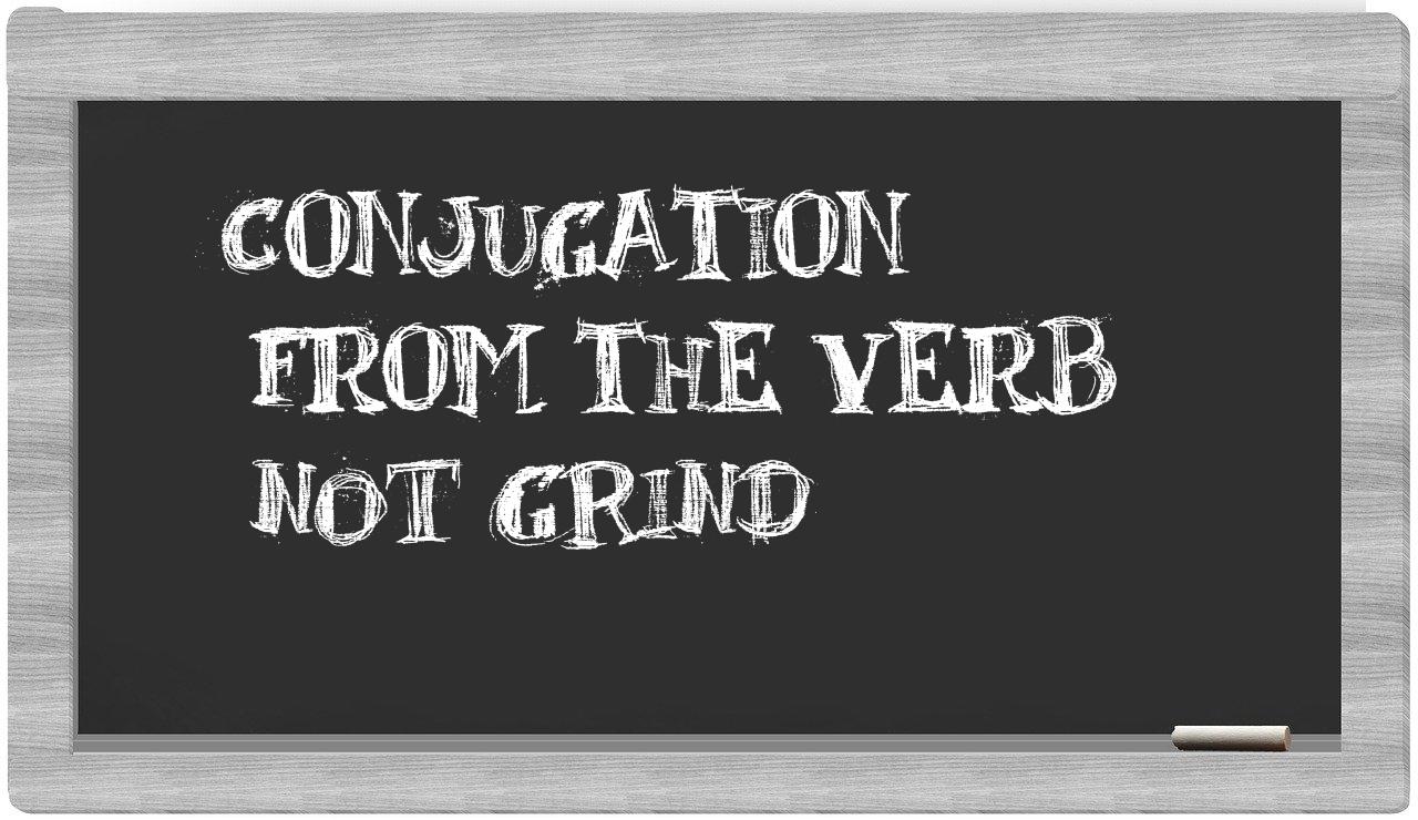 ¿not grind en sílabas?