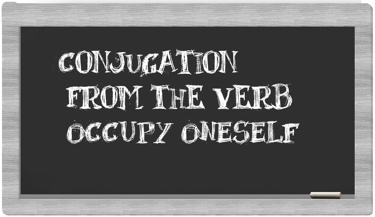 ¿occupy oneself en sílabas?
