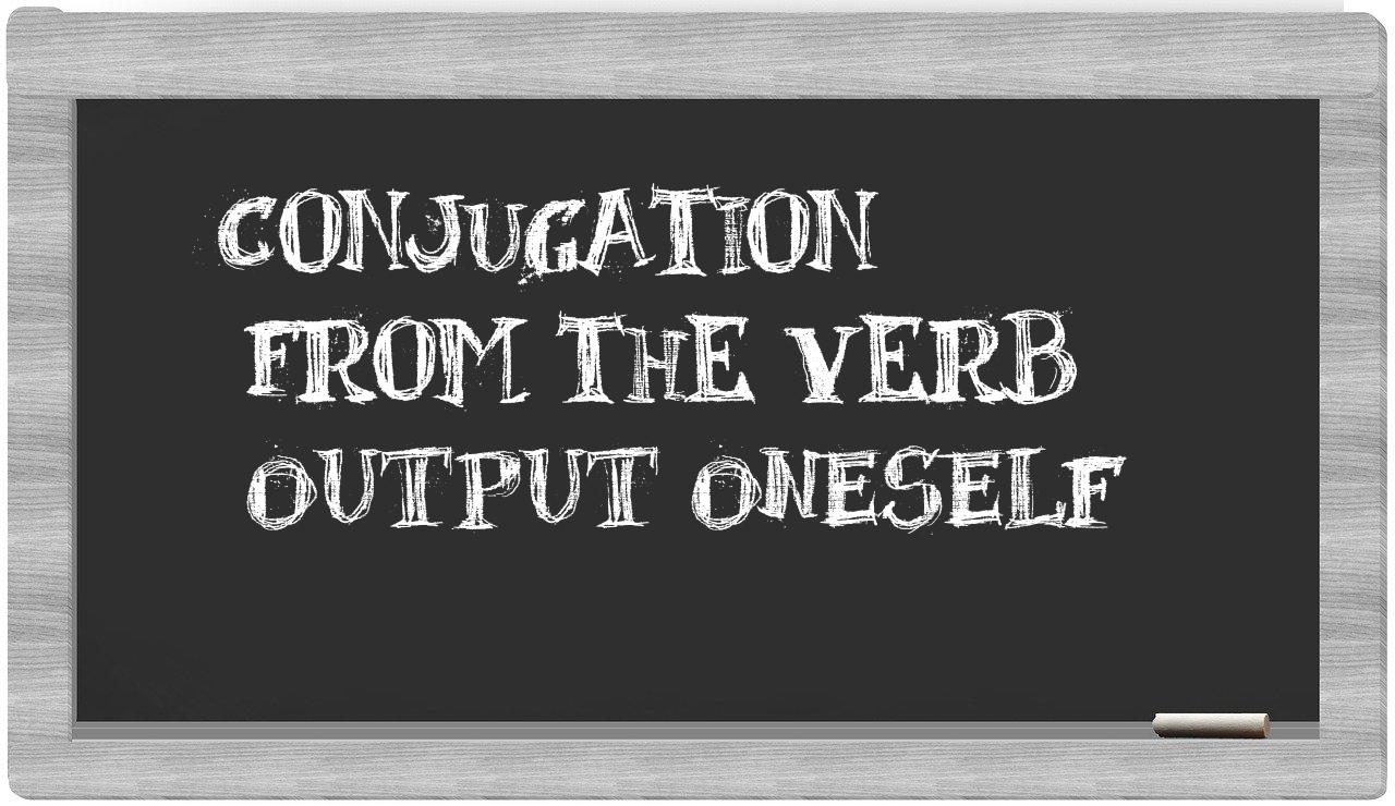 ¿output oneself en sílabas?