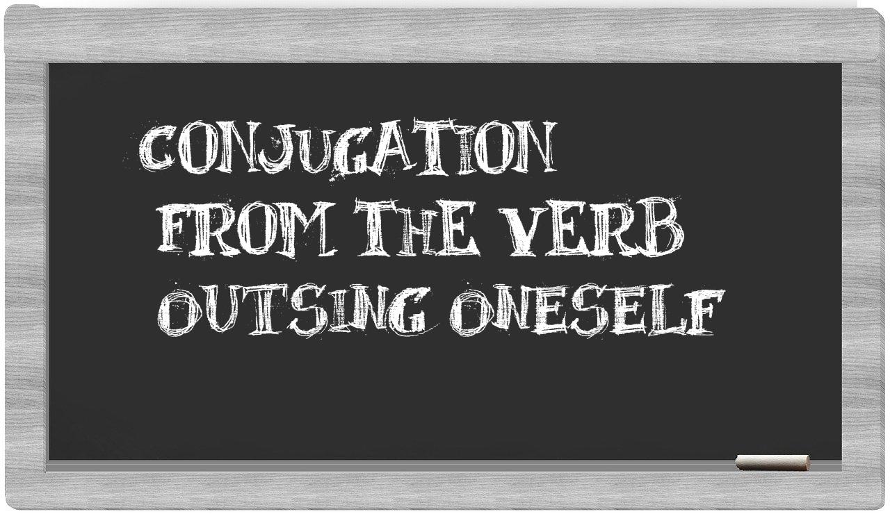 ¿outsing oneself en sílabas?