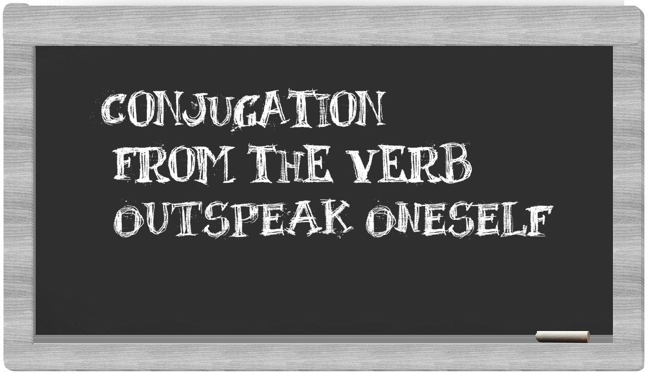 ¿outspeak oneself en sílabas?