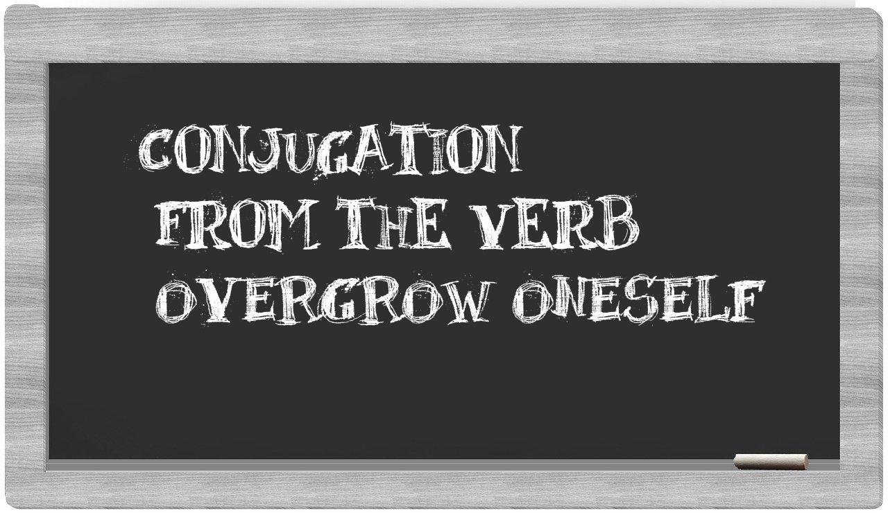 ¿overgrow oneself en sílabas?