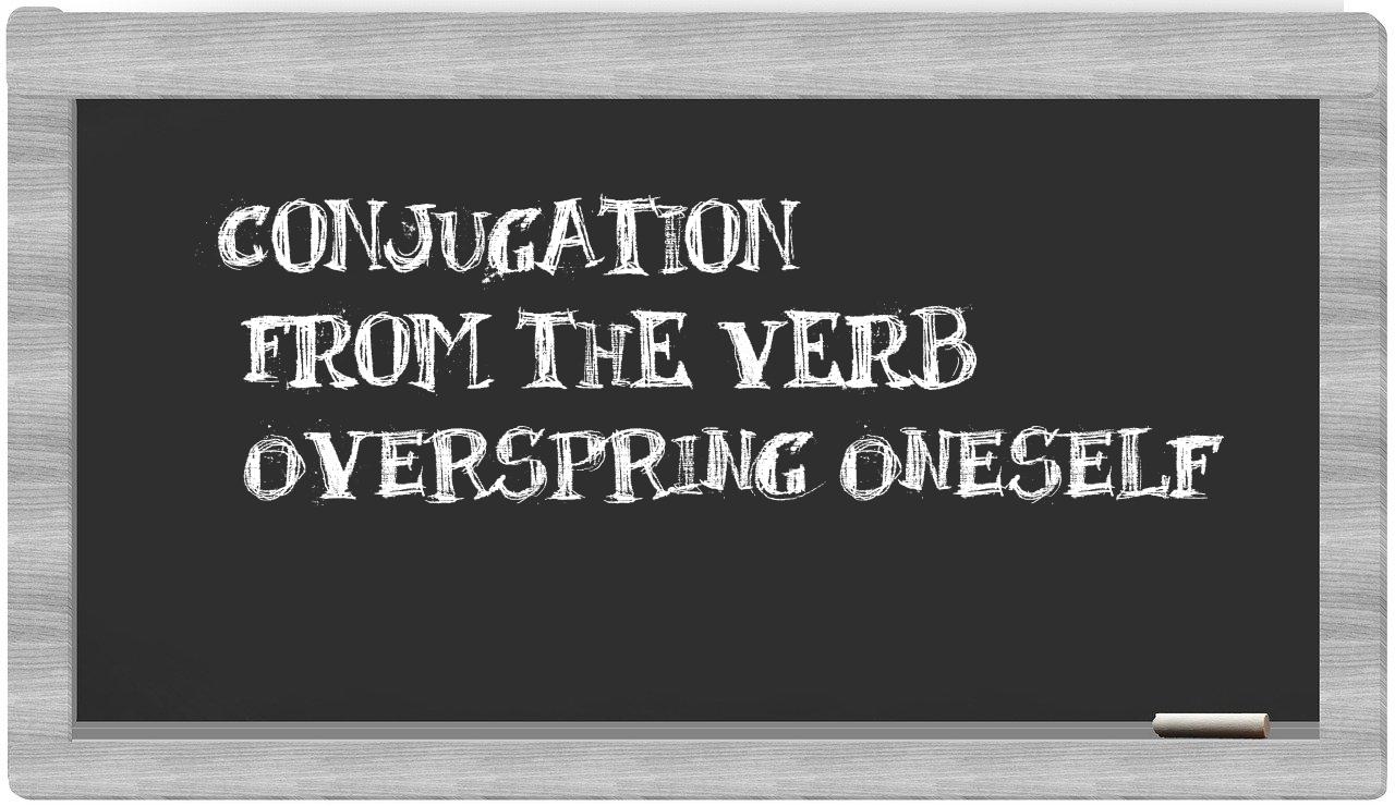 ¿overspring oneself en sílabas?