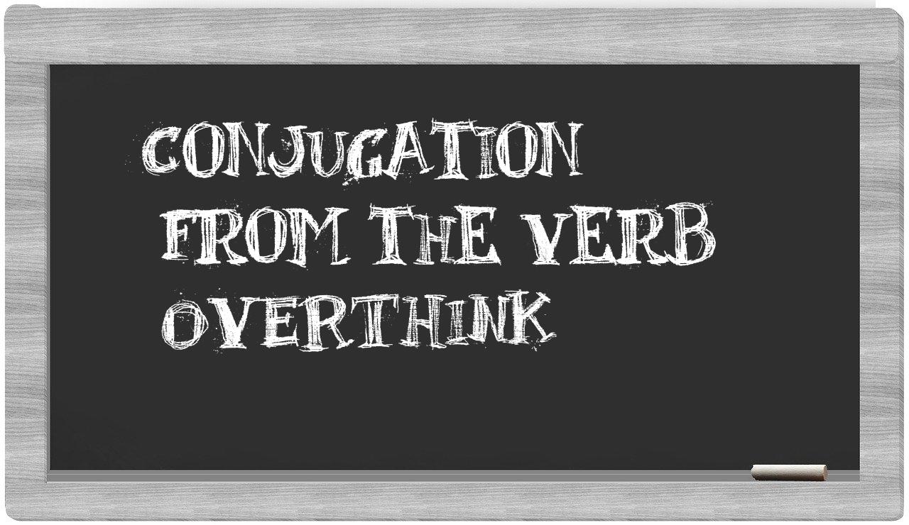 ¿overthink en sílabas?