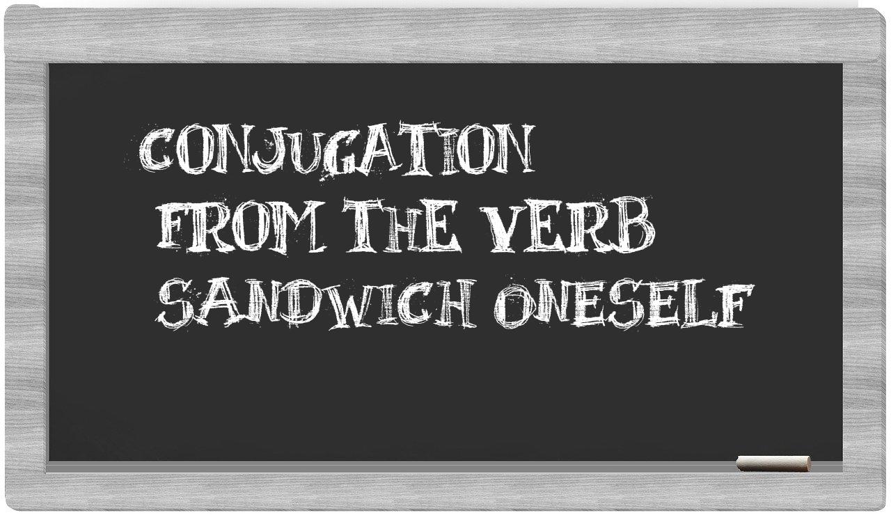 ¿sandwich oneself en sílabas?