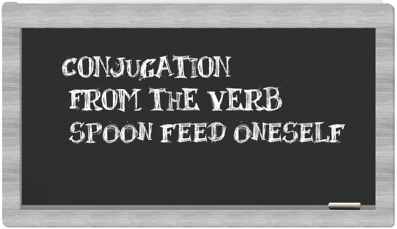 ¿spoon feed oneself en sílabas?