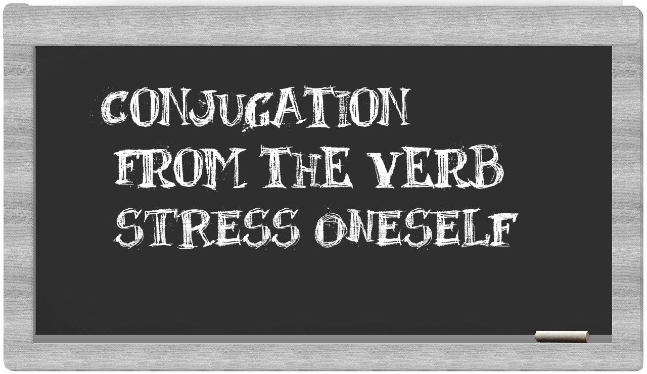 ¿stress oneself en sílabas?