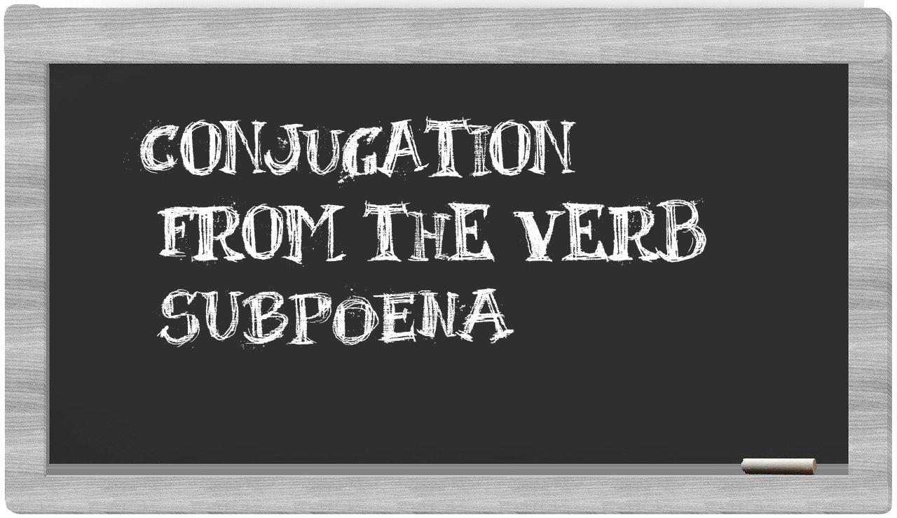 ¿subpoena en sílabas?