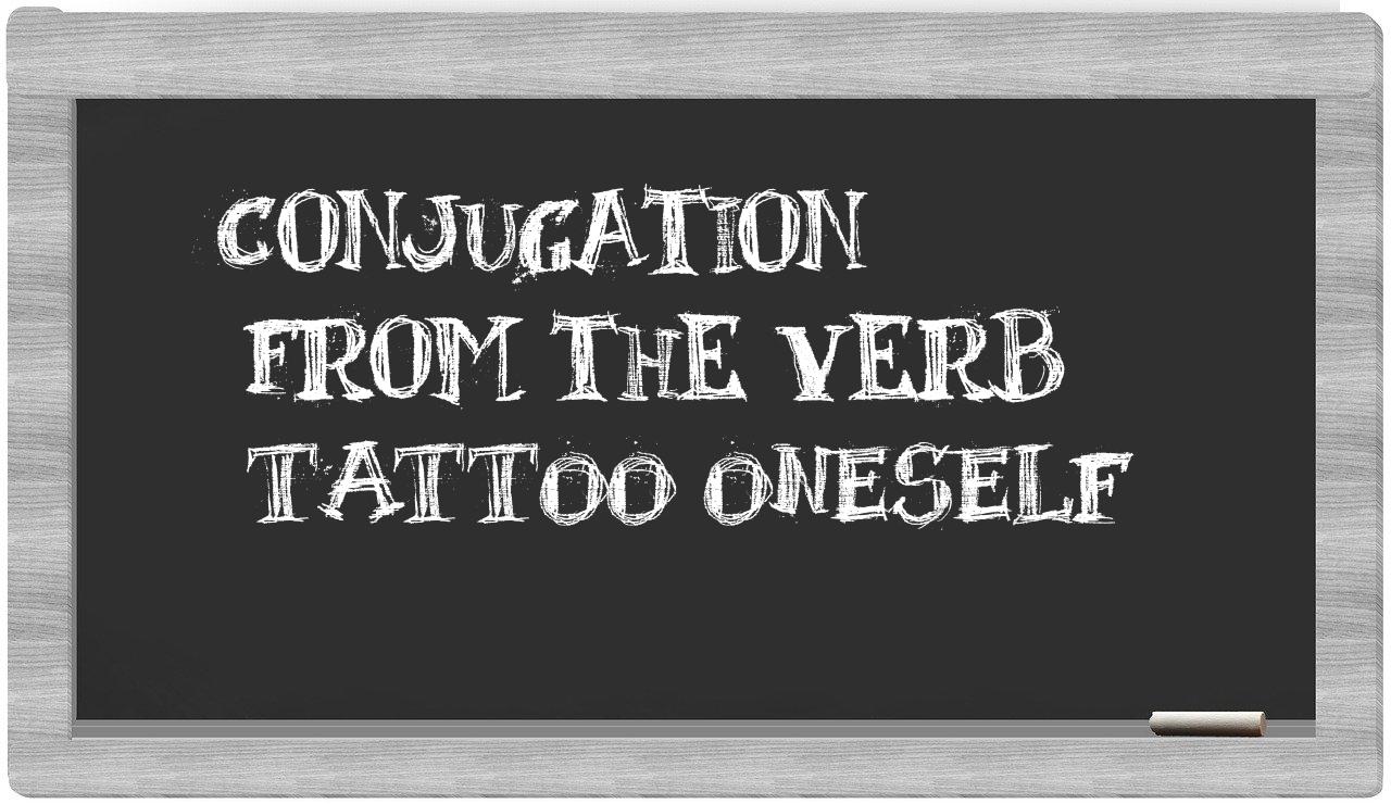 ¿tattoo oneself en sílabas?