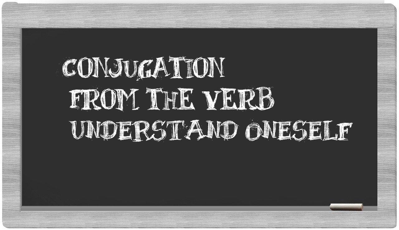 ¿understand oneself en sílabas?