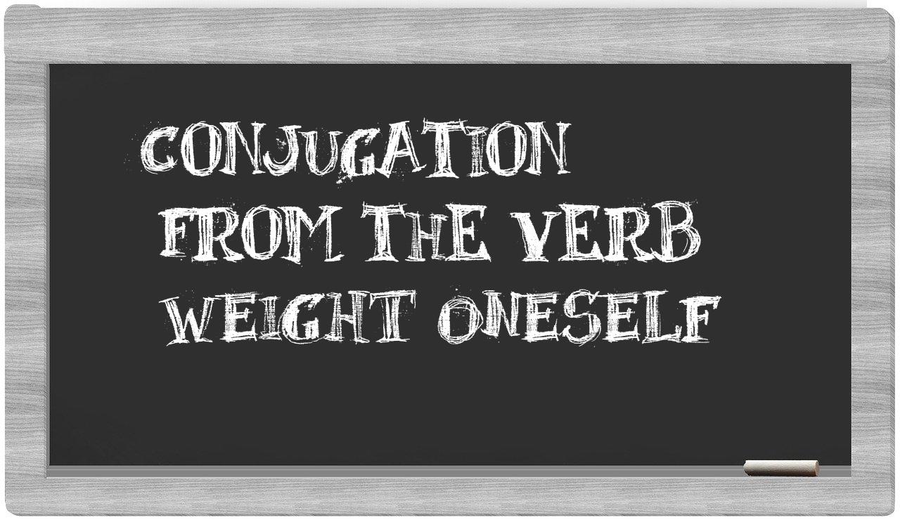 ¿weight oneself en sílabas?